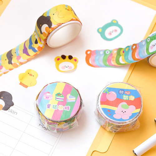 Message Cute edgeless special-shaped collage tape Cute element handbag diy decorative stickers 100 pieces 8 styles