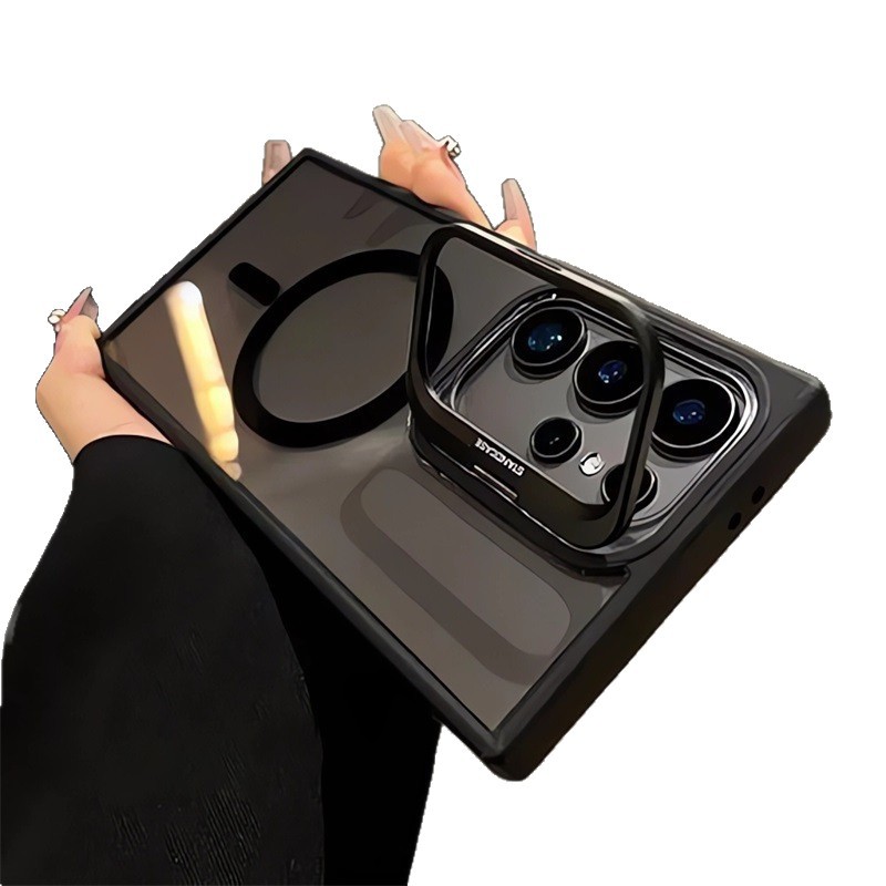 Funda magnética para teléfono Samsung S26ULTRA, soporte metálico invisible U1, funda protectora magnética transparente S24FE