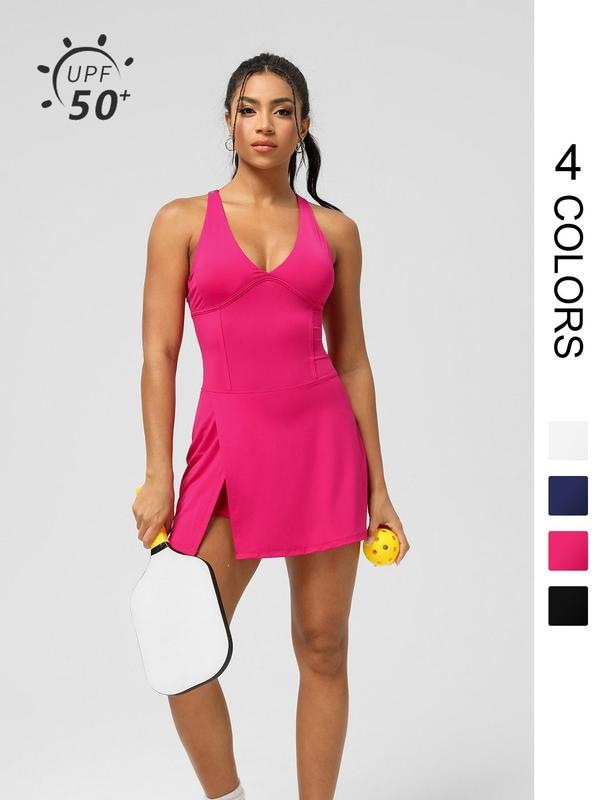 O 74333 Quick Dry Slit Sport Dress with Slits