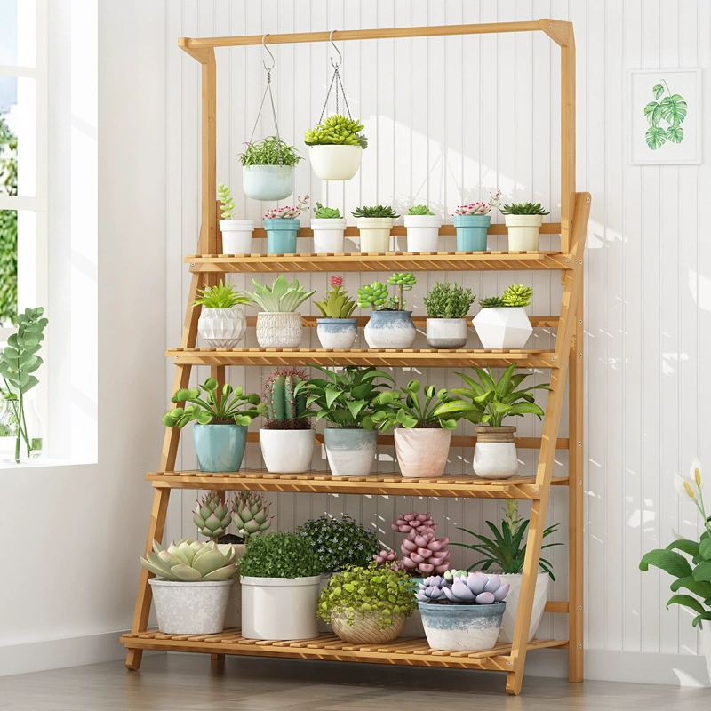 Стеллаж для цветов Бытовая многослойная гостиная Крытый стеллаж для цветочных горшков Напольная альпинистская лоза Балкон Стеллаж для цветов Мульти-мясо Хранение Держатель для душа