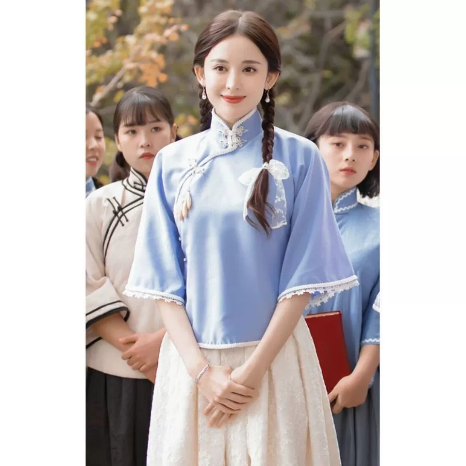 Ретро студенческая одежда в стиле Республики Китай, одежда для выступлений в стиле ретро, ​​женская одежда для выпускного сезона, одежда для фотосъемки, молодежная одежда для выступлений 4 мая