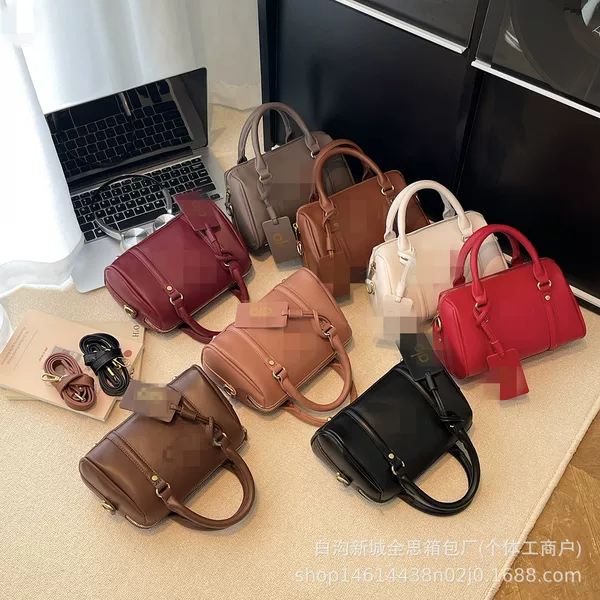 2026 Multi-color Boston Pillow Bag Mini Handbag Shoulder Bag Crossbody Bag Commuting Wholesale Bag Vintage Foreign Trade