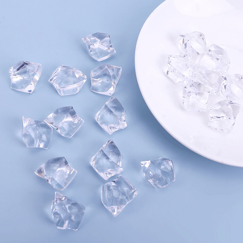 Acrylic realistic plastic ice cubes