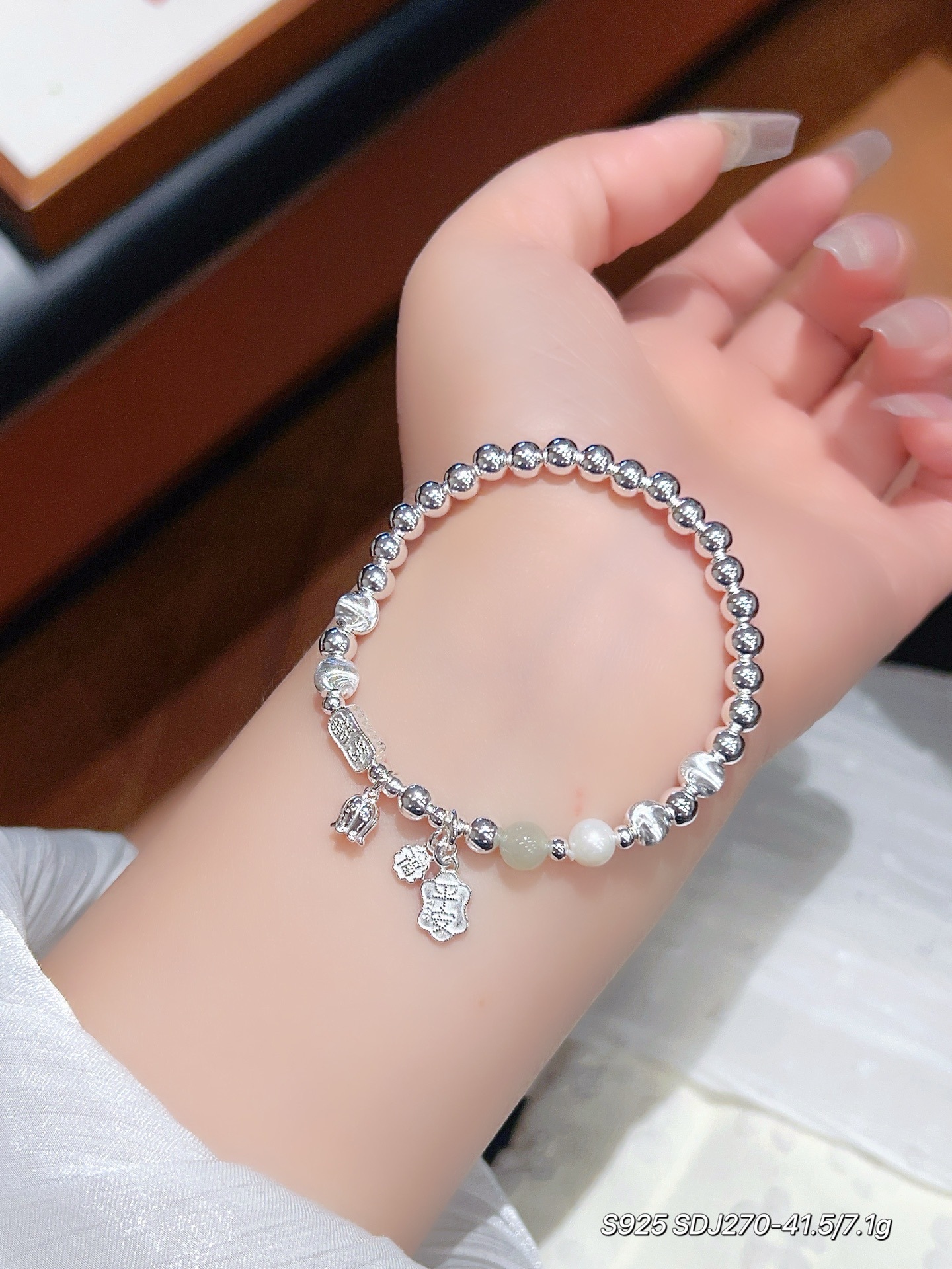 S925 pulsera de mariposa de amatista de plata esterlina joyería de plata femenina con cuentas diseño de nicho pulsera de cristal rosa regalo para novia