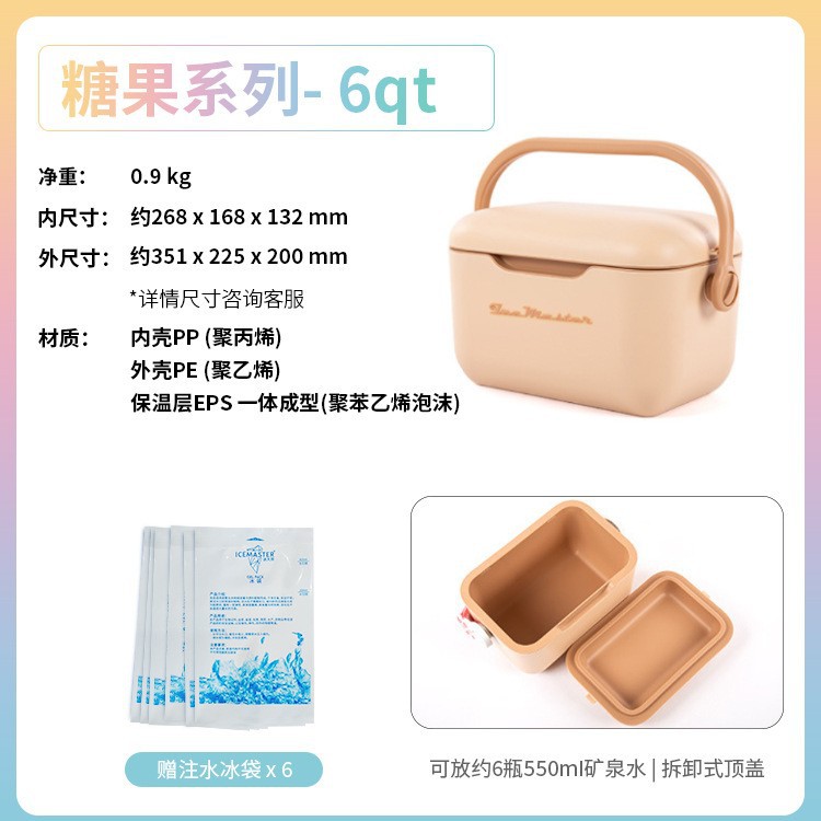 Pequeña incubadora Dragon Boat Festival regalo promocional mini 6can portátil portátil almacenamiento de leche leche leche materna correa de hombro caja de mantenimiento fresco