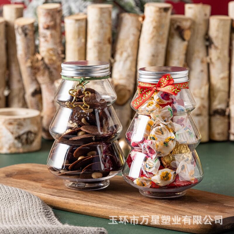 500mlクリスマスプレゼント包装瓶透明ビスケットキャンディー間食瓶ジュース哺乳瓶|undefined