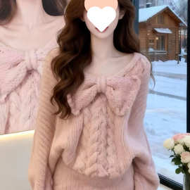 韩系一整套ootd穿搭2025新款温柔风巨好看麻花针织毛衣短裤两件套