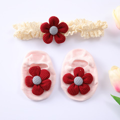 2021 New Korean Style Glued-on Floor Socks for 0-1-2-Year-Old Babies Cotton Socks Spring Summer Autumn Princess Socks INS Spanish