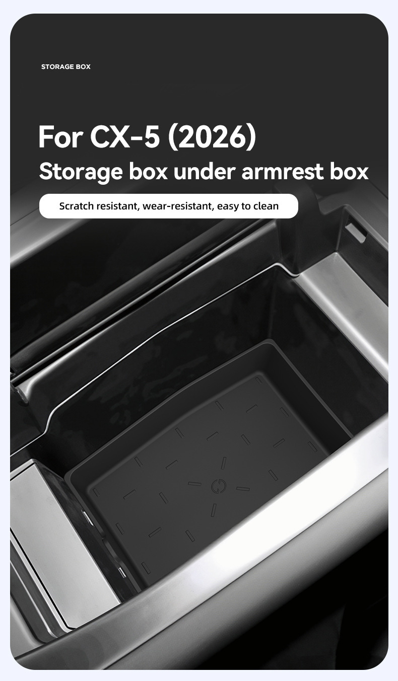 Suitable for 26 models of Mazda CX-5, under-armrest storage box, storage protection, car interior accessories, modification parts