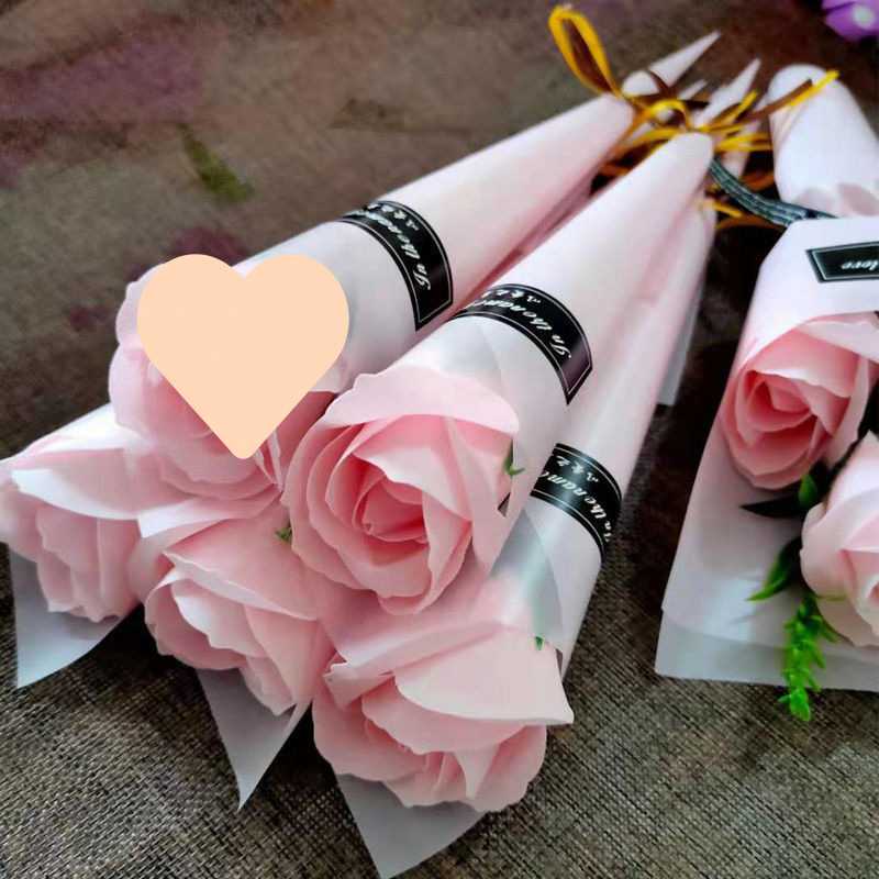 Flor artificial, clavel, ramo único, flor de jabón, venta al por mayor, regalos del día de la madre, promoción de la tienda, promoción de productos transfronterizos