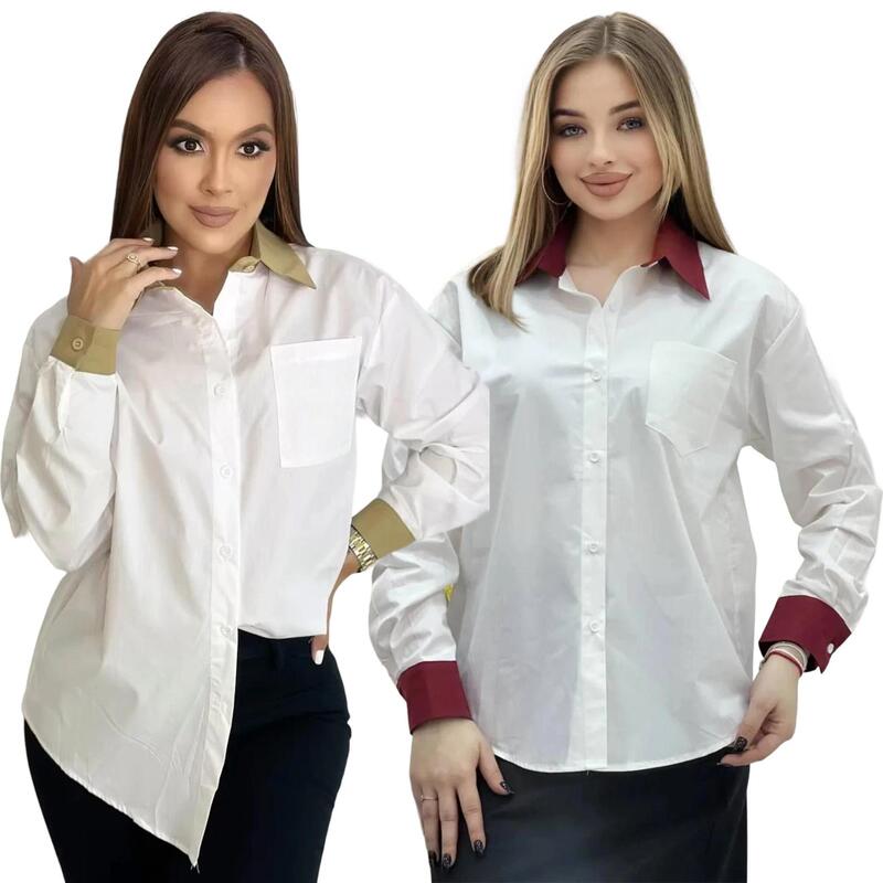 J5185 European and American Cross-Border Women's Clothing, New Summer Style, Women's Loose Casual Elegant Shirt, 2 Colors in Stock J5185 European and American Cross-Border Women's Clothing, New Summer Style, Women's Loose Casual Elegant Shirt, 2 Colors in Stock