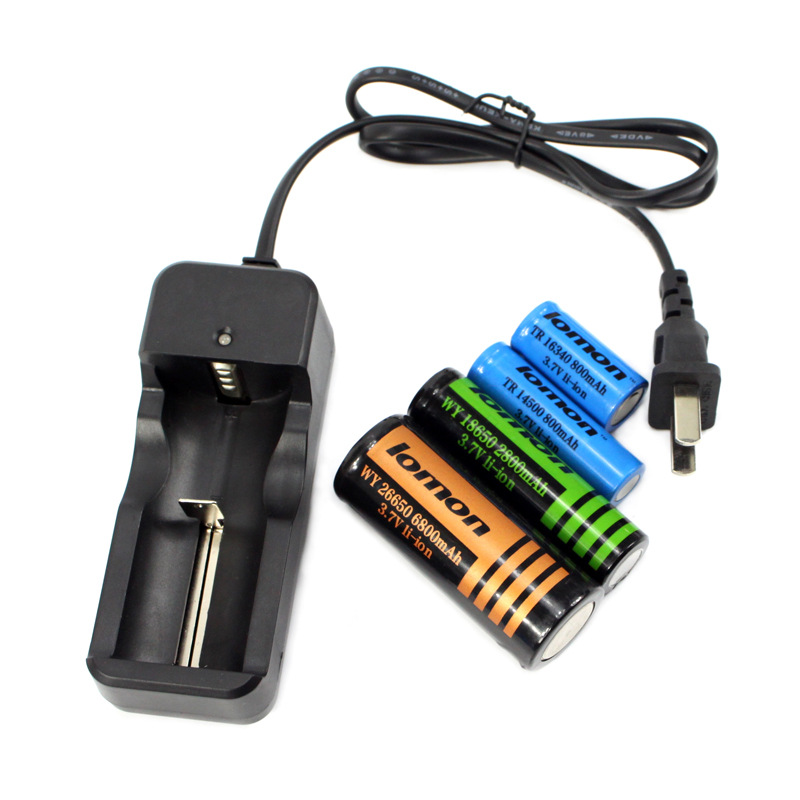 Cargador de puntos brillantes de Román 18650 / 26650 / 14500 cargador de batería de litio cargador de línea estándar nacional