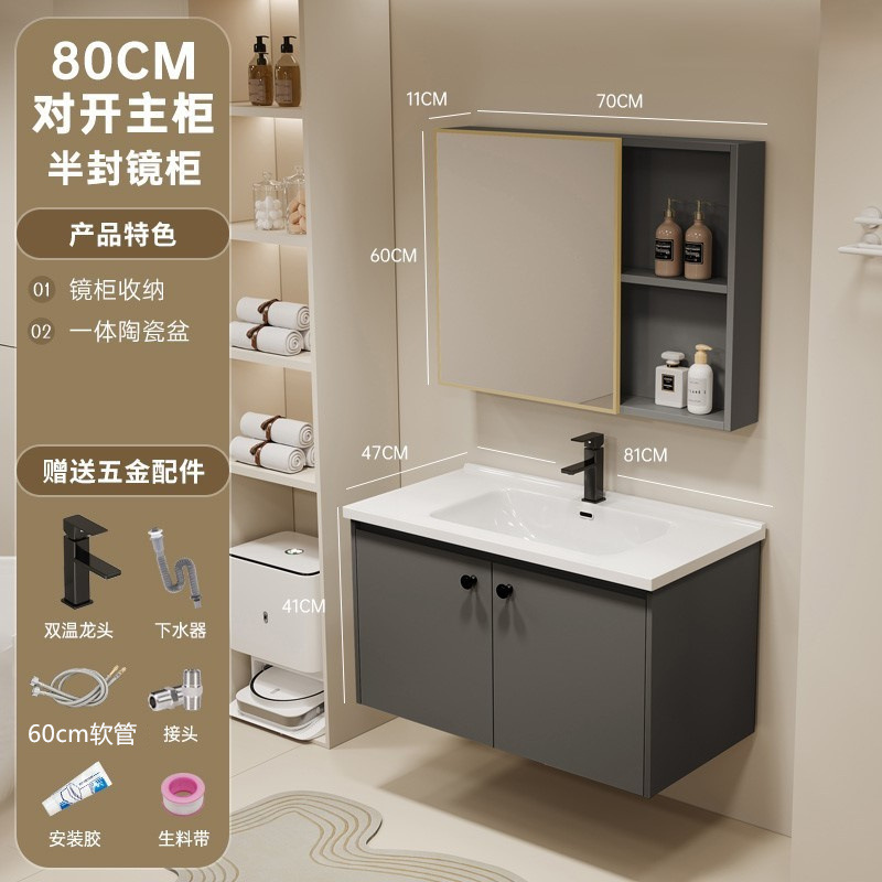 gabinete de baño de aluminio espacio lavabo cerámico de mano lavabo gabinete combinado lavabo lavabo lavabo