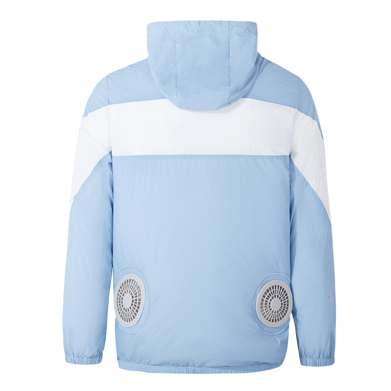 Ropa de aire acondicionado verano refrigeración ventilador ropa de piel ropa con ventilador de refrigeración inteligente chaqueta deportiva al aire libre para hombres