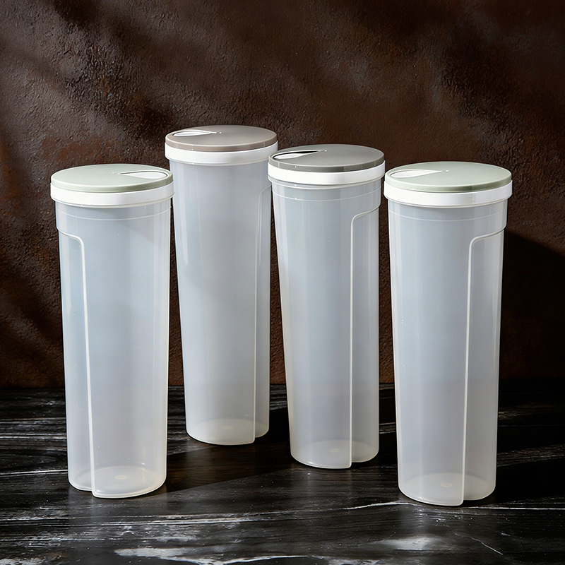 Household Kitchen Noodle Tube Cereal Jar Fresh-Keeping Box Refrigerator Sealed Jar Noodle Box Sealed Storage Box Storage Bucket