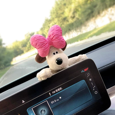 Car ornaments – Car Interior Accessories for Women - rose-bow-dog-lying-screen-ornament