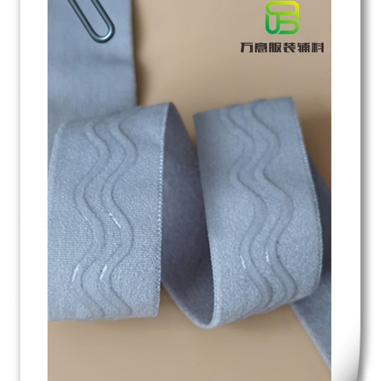 厂家直销2cm 硅胶防滑松紧带，弹性好，不断胶（黑白色现货）