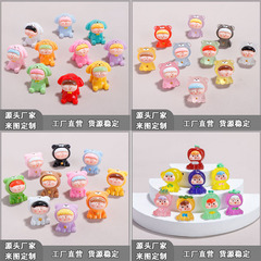 ミニ二世代四世代果物の子熊リリス樹脂diyキーホルダー萌え粒置物テーブル置物