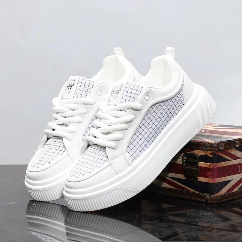 Мужская обувь, новые весенние дышащие парусиновые туфли, мужские модные универсальные белые туфли на толстой подошве, кроссовки для спорта и отдыха 2511