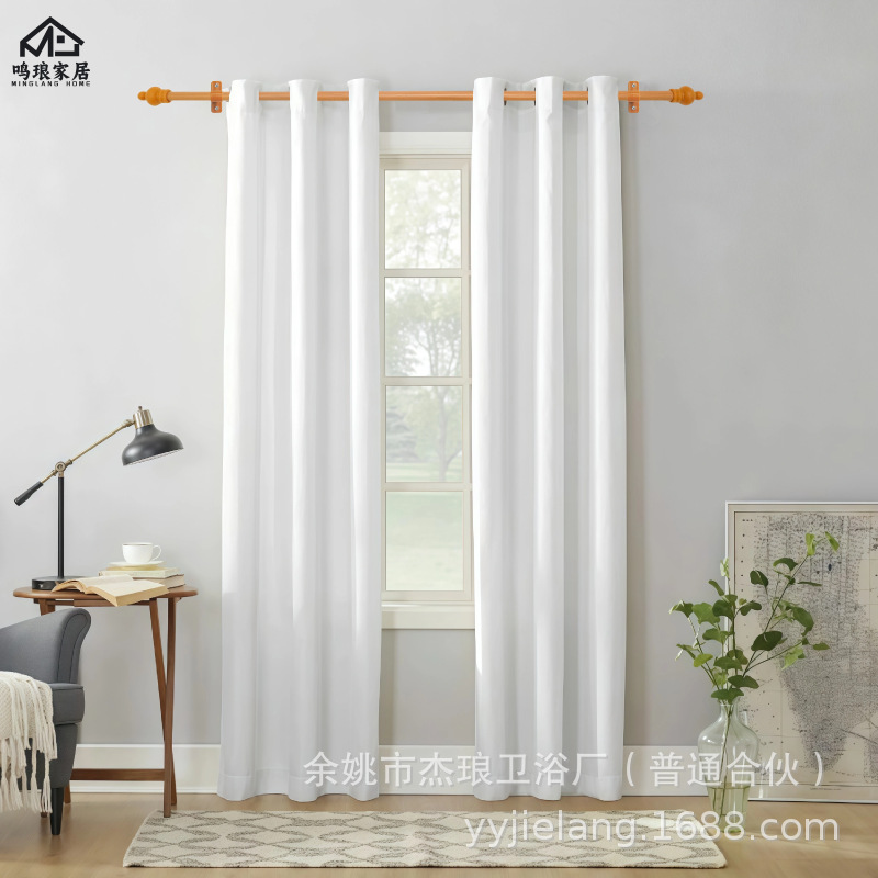 跨境窗帘杆晾衣杆浴帘杆撑衣杆罗马杆挂衣杆防锈耐用伸收缩杆撑杆