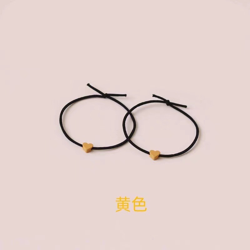 Cuerdas de cabello de amor de color, brazalete de cabello de mujer, banda de goma simple y versátil, inserciones de alto valor para el cabello