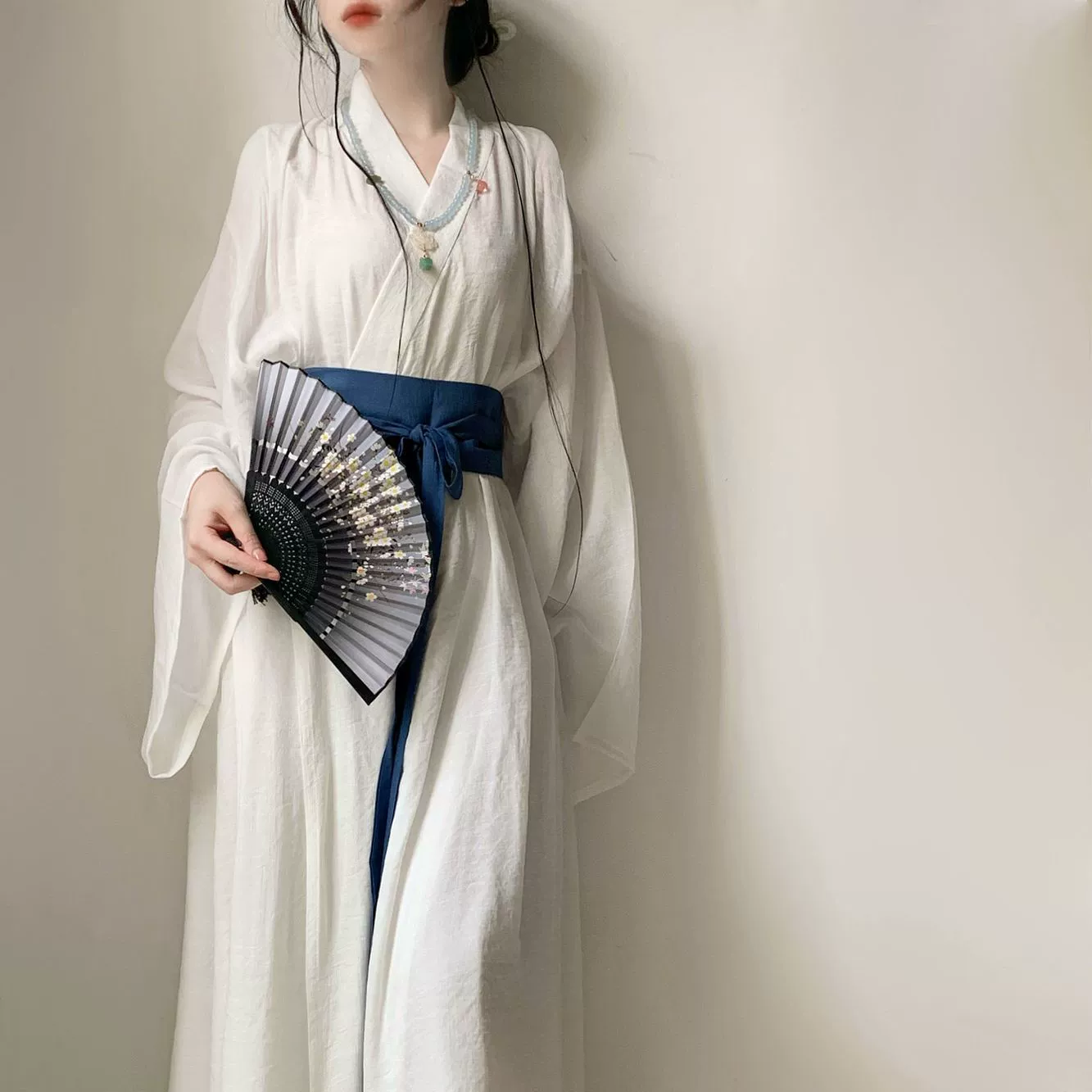 Полный комплект ханфу (одежда «Ирландский ветер»? Jiangnan Wind Clothing), женская традиционная одежда с широкими рукавами и поясом