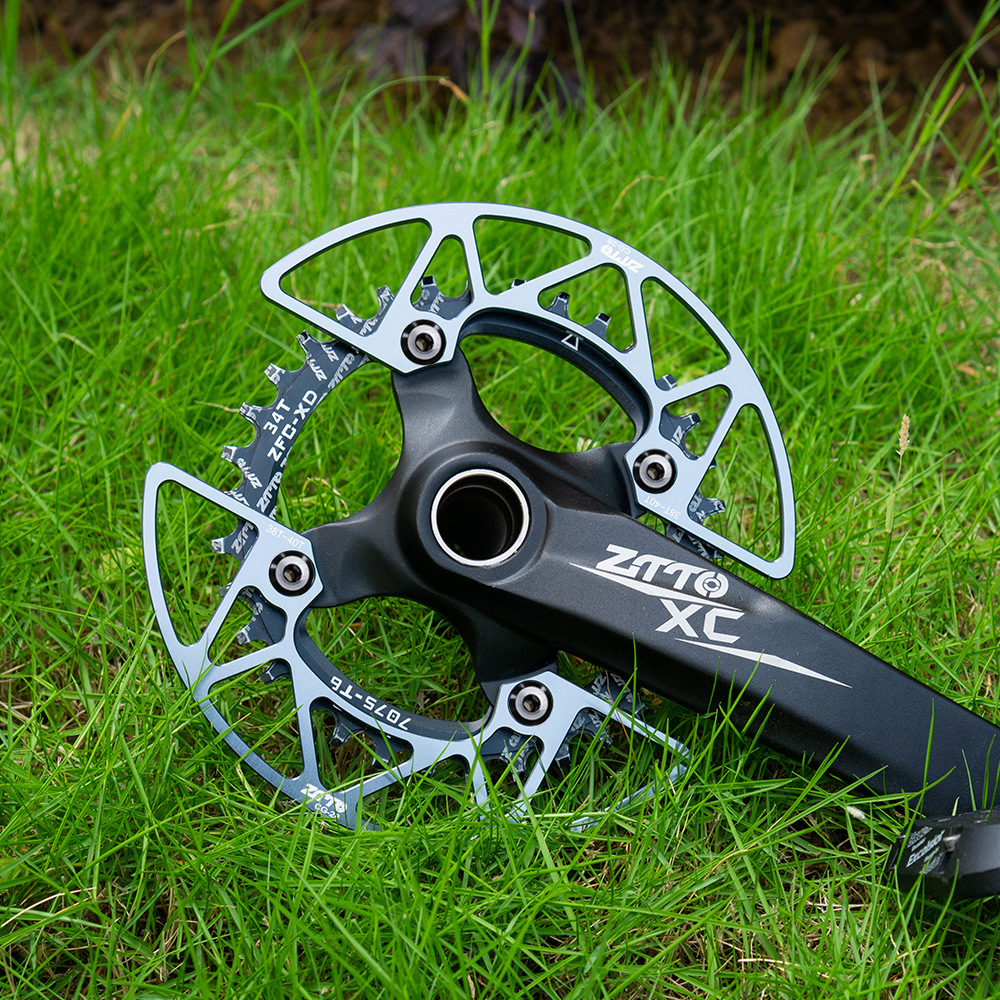 ZTTO Bicicleta de montaña Placa de protección especial para dientes positivos y negativos 104BCD Disco de un solo disco Cubierta de protección de rueda dentada