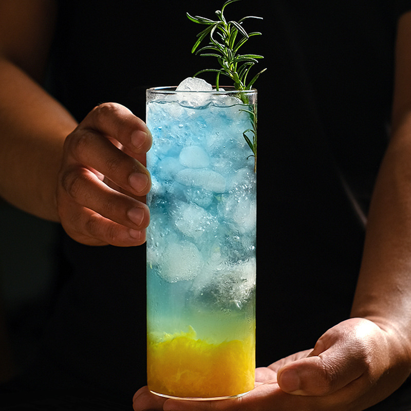 Taza japonesa de Collins, taza recta y delgada, taza de bebida larga, taza de jugo, simple taza de cóctel de té de hielo de Long Island