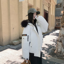 明星同款韩国新款大毛领工装羽绒棉加厚棉衣外套棉服