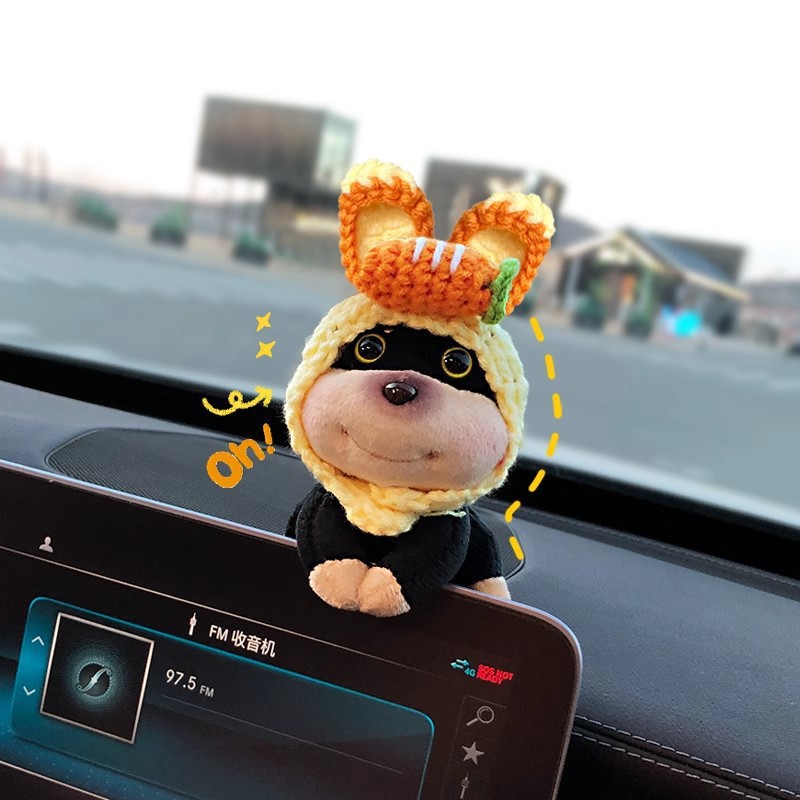 2025 nuevo estilo abeja perro decoración de coche consola central de coche pantalla muñeca de coche muñeca de coche muñeca