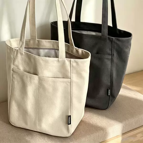 Japanese retro large-capacity canvas bag for women, 2026 autumn and winter new style, ins casual style Ruiying shoulder bucket bag