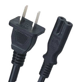 国标电源线 国标双孔8字3米两芯两扁插 LED灯充电线 AC插头线