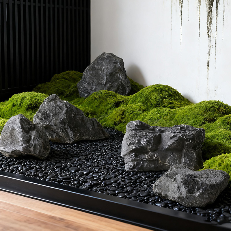 Factory Direct Sales Simulated Green Dragon Stone Pu Foam Fake Stone Landscaping Decoration Building Materials Multi-Specification Rockery Stone Wholesale