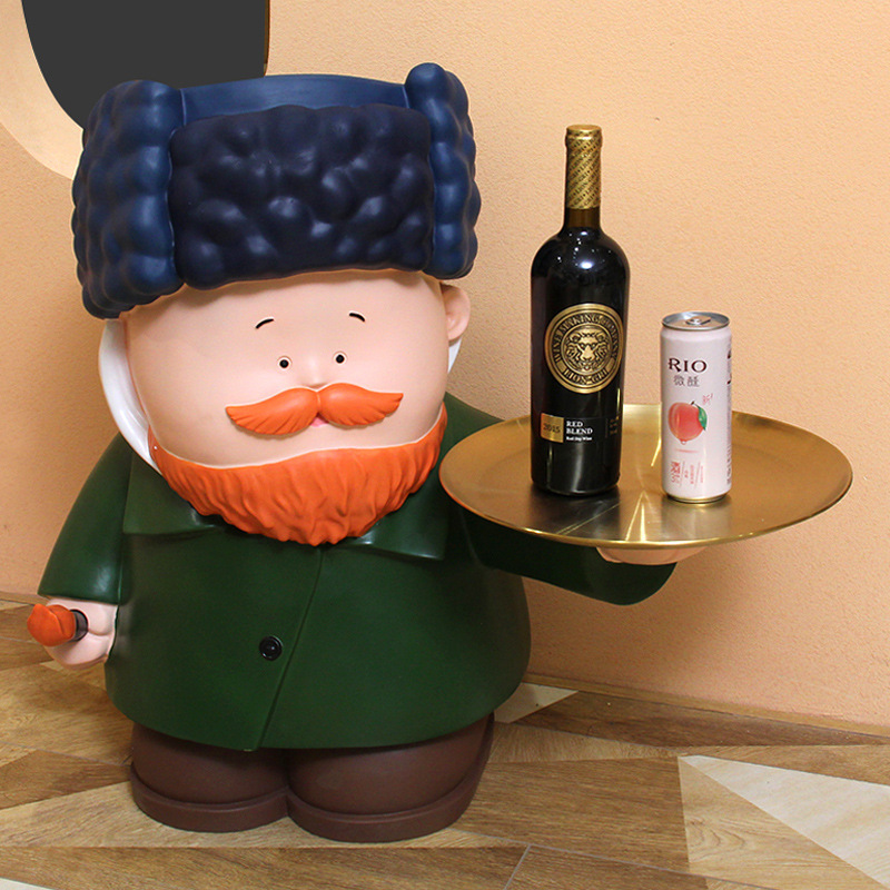 Welcome Foyer Floor-Standing Home Decor Van Gogh Living Room Sofa Side Table Soft Furnishings Housewarming Gift Creative Ornaments