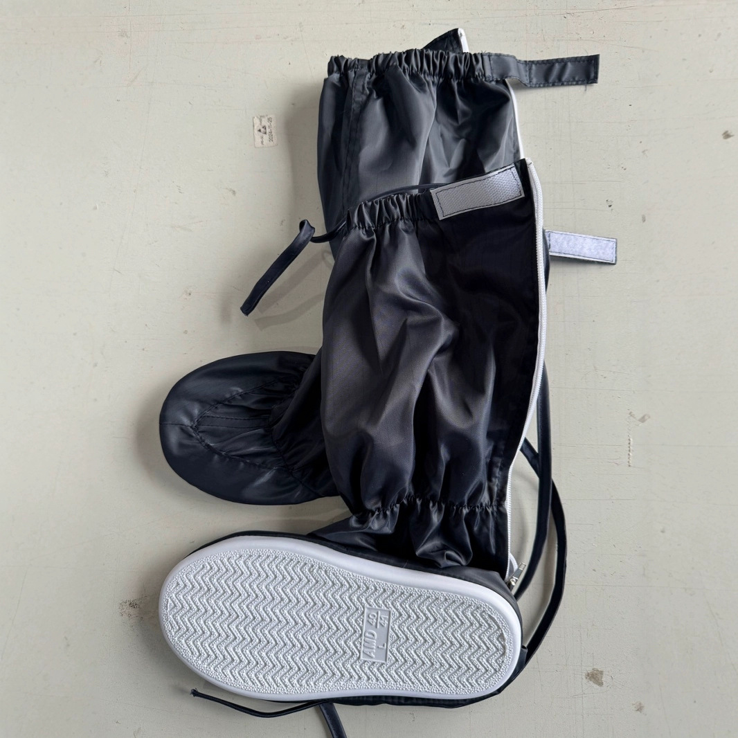 SPU防静电长筒靴条纹网格布高筒透气无尘鞋大板底静电鞋