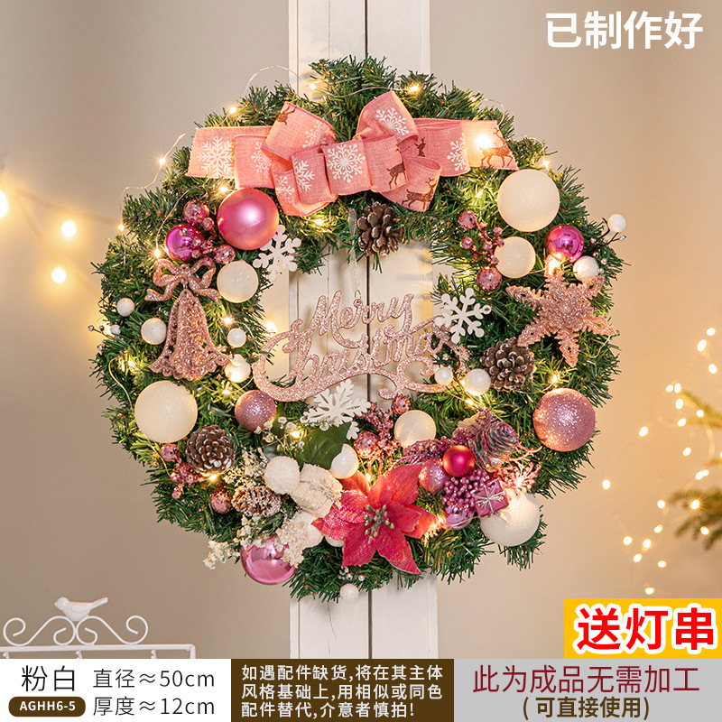 Nueva corona de Navidad, ratán, suministros de decoración navideña, accesorios, colgantes de puertas, colgantes de puertas, adornos de puertas, adornos al por mayor