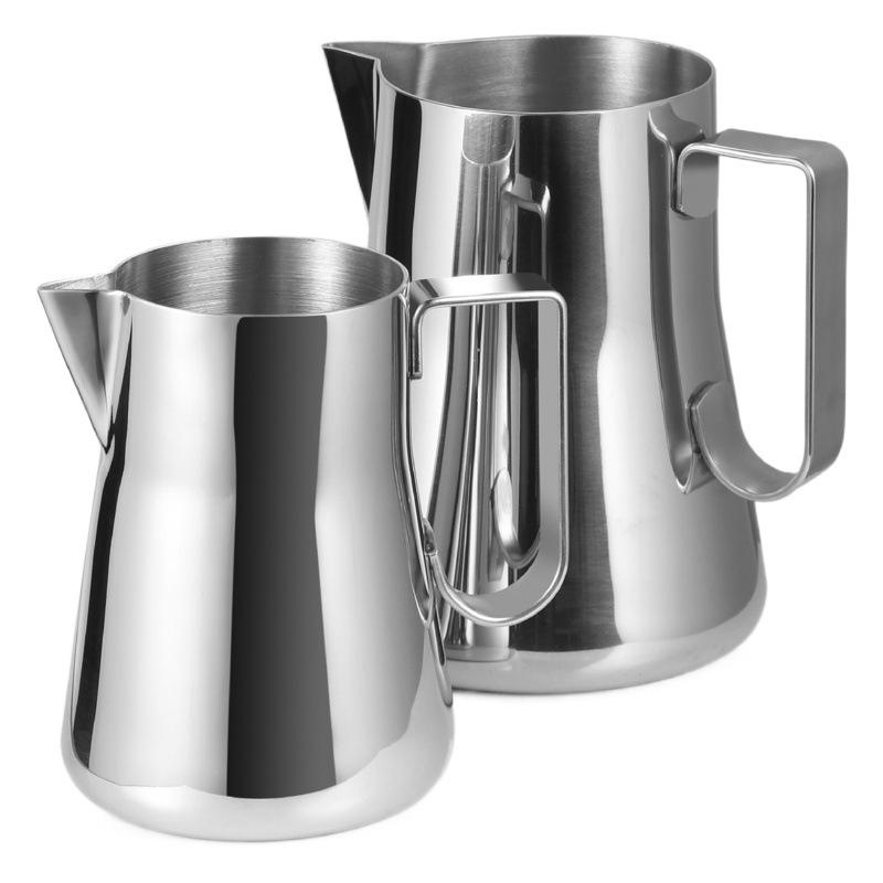 Stainless Steel pointed mouth pull Flower Cup fancy coffee cup factory wholesale pull flower pot long guide mouth stainless steel pull Flower Cup