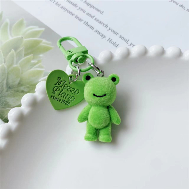 Women's Gender Cartoon Style Cute Frog Resin Women's Keychain