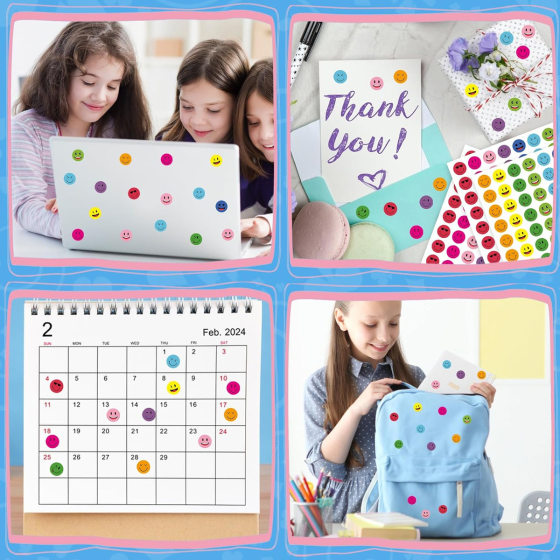 Smiley Stickers Children's Reward Stickers Primary School Children's Kindergarten Little Red Flower Cartoon Stickers Praise Stickers Cartoon Stickers