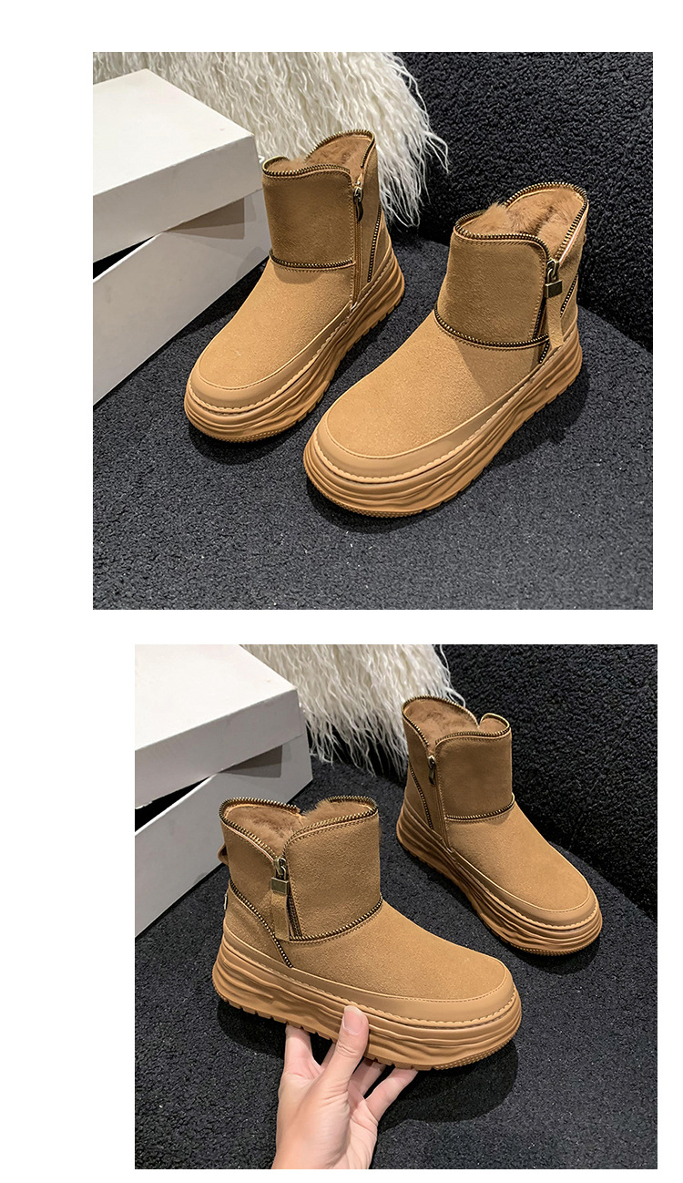 2023 Winter New Thick Bottom Plush and Thick Warmth Northeast Cotton Boots_voghion.com