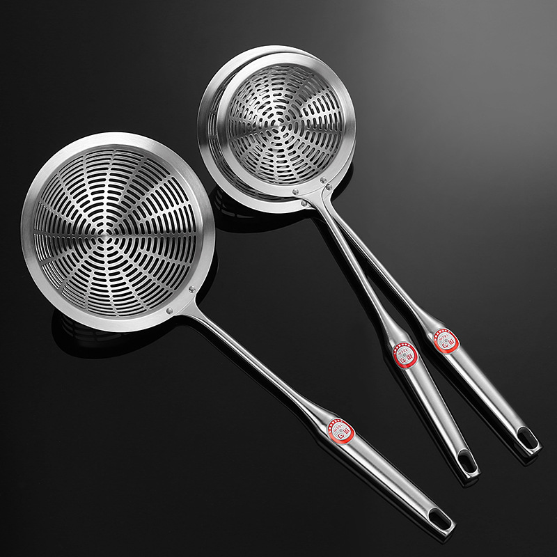 Acero inoxidable perforado cucharas de malla cocina herramienta de filtro de frita de restaurante casero fideos de pesca dumplings cucharas multipropósito