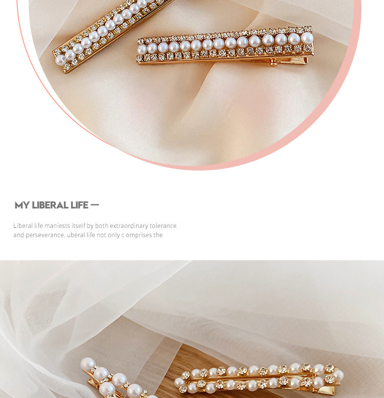 Fashion Geometric Alloy Plating Artificial Pearls Hair Clip 1 Piece display picture 5