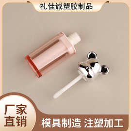 腮红粉底液液体眼影修容哑光小熊银色椭圆形唇釉管厂家包材批发