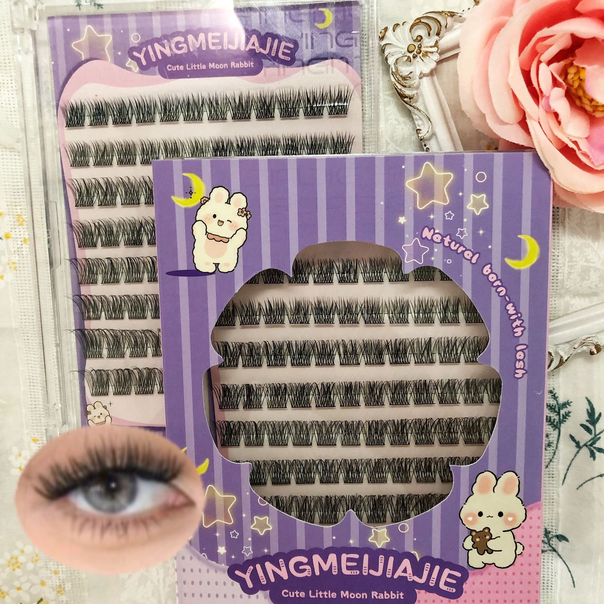 Transfronterizos falsas pestañas falsas pestañas sin pegamento Amazon estilo anime natural denso falsas pestañas falsas pestañas sin pegamento