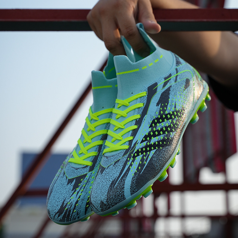 2025 nuevas zapatillas de fútbol altas transfronterizas para niños y adolescentes