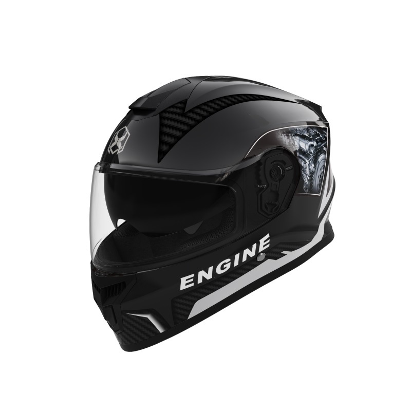 Casco de motocicleta eléctrica para hombres y mujeres en invierno caliente anti-neblame de motocicleta coreana cubierta completa