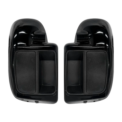 Harley Softail 18Th Anniversary Street Fighter Fat Boy Breakthrough Successor Fat Boy Front Bumper Leg Guard Windshield Leg Guard Bag (Motorcycle bumper) - a-pair-of-black-leg-guards
