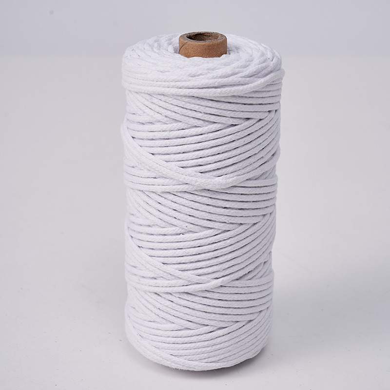 Cuerda de algodón con núcleo de 3mm, ropa de bricolaje, decoración de textiles para el hogar, cordón de algodón, cuerda tejida, tapicería de color, cuerda de algodón con corazón