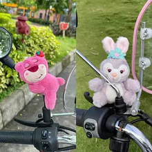 电瓶电动车摩托机车装饰小配件挂件摆件趴趴草莓熊后视镜玩偶可爱