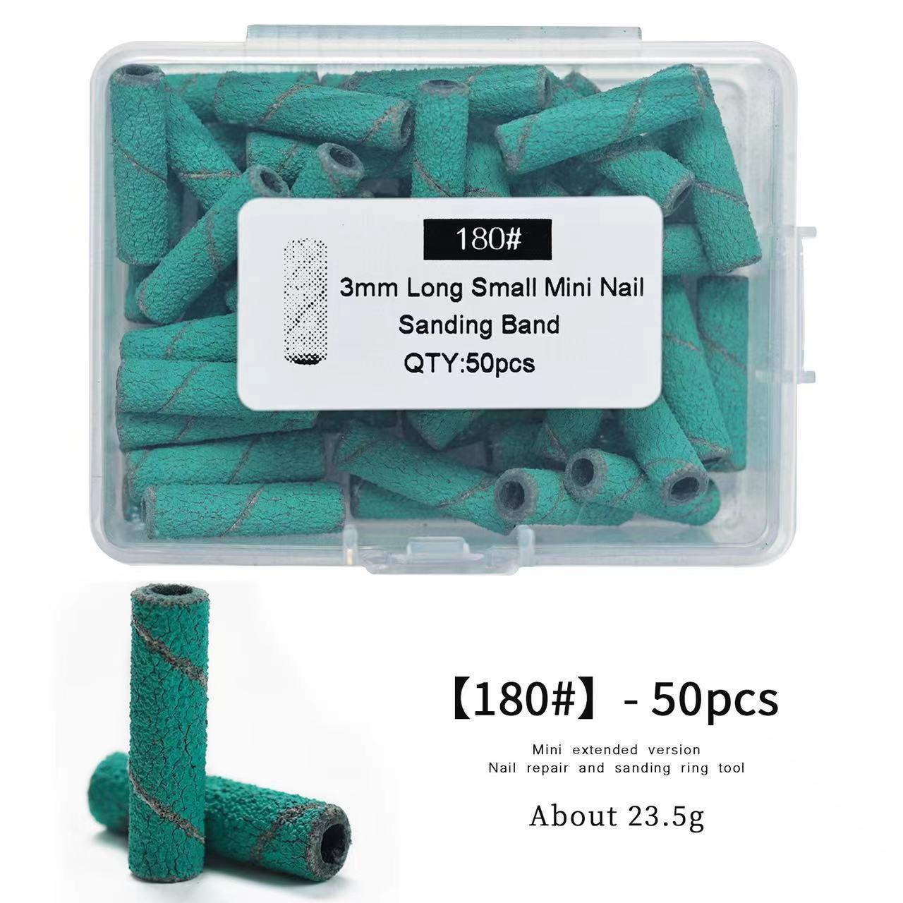 Unidad de arena de uñas de 20 mm alargada multiespecificación especial en caja y bolsa pequeña unidad de arena de uñas